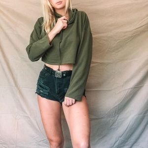 Forever 21 Active Cropped Hoodie